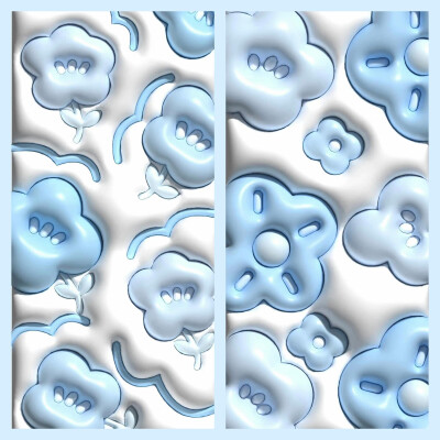 蓝色系膨胀壁纸
画师:呆橘yx