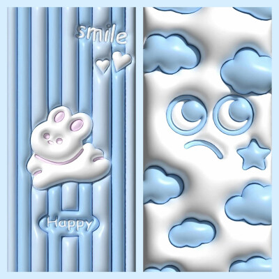 蓝色系膨胀壁纸
画师:呆橘yx