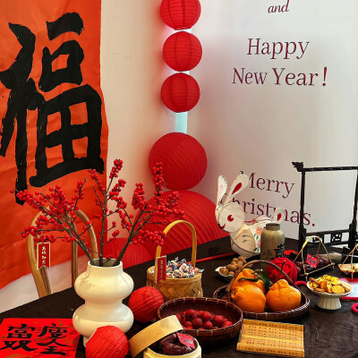 红色 新年背景图