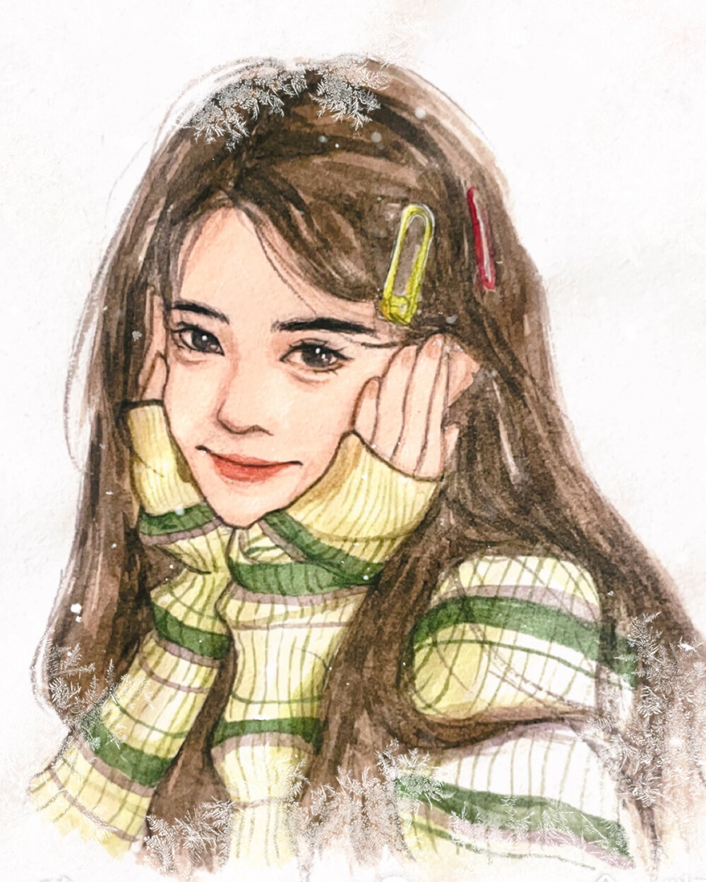 水彩头像｜鞠婧祎 刘亦菲