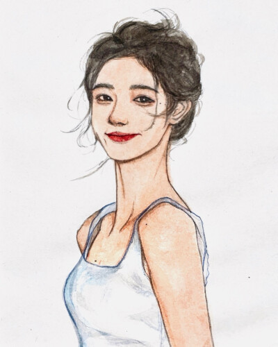 水彩头像｜鞠婧祎 刘亦菲