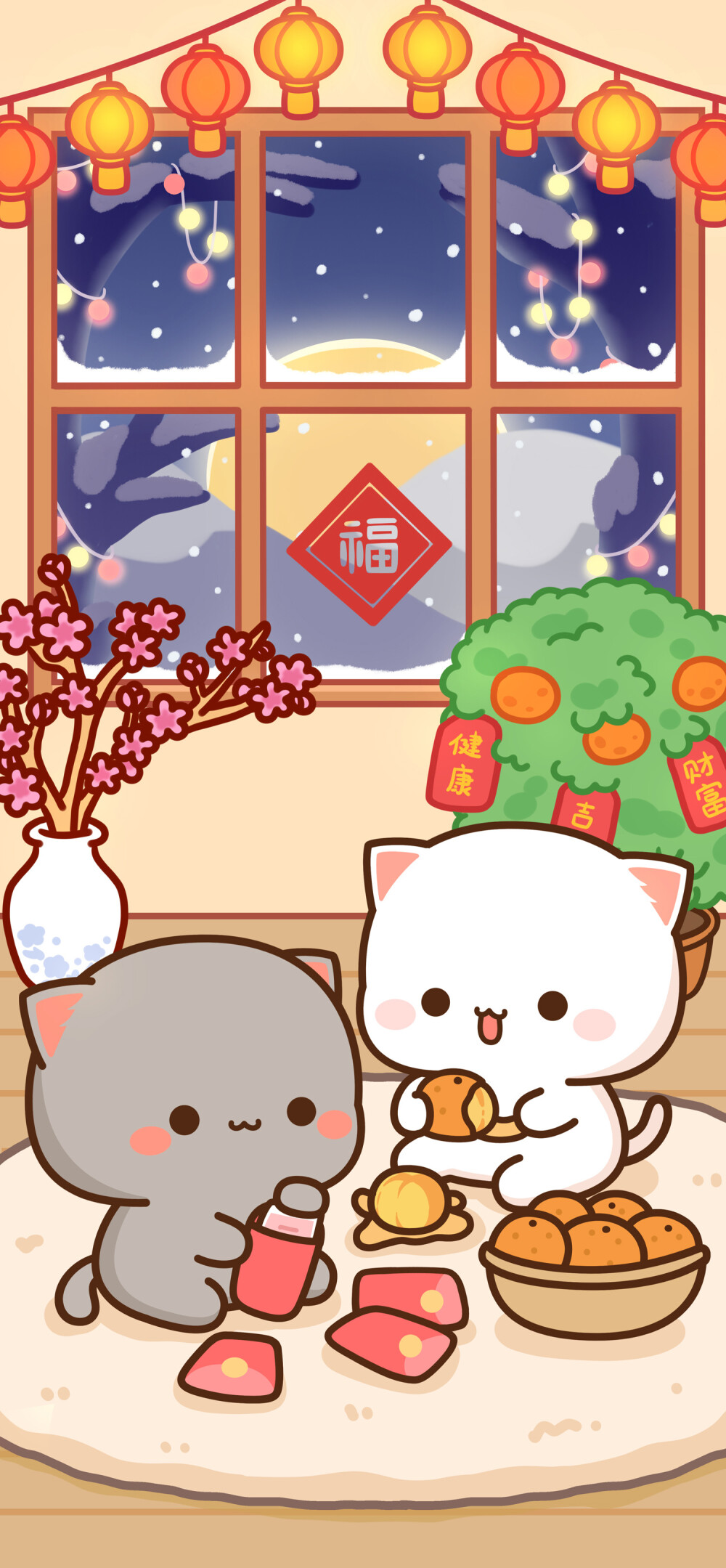 原创微博@不觉晓晓
蜜桃猫新年壁纸
图源见水印。侵权删。
禁二改商用涂抹水印。
转载请注明原作者。