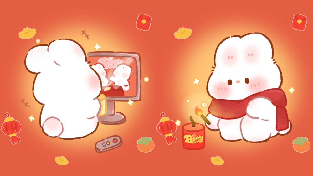 新年兔兔红色壁纸
©草莓兔BerryBunny