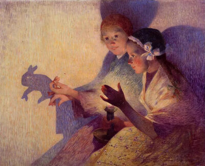 Ferdinand du Puigaudeau《Chinese Schadows, the Rabbit》，约19世纪末、20世纪初