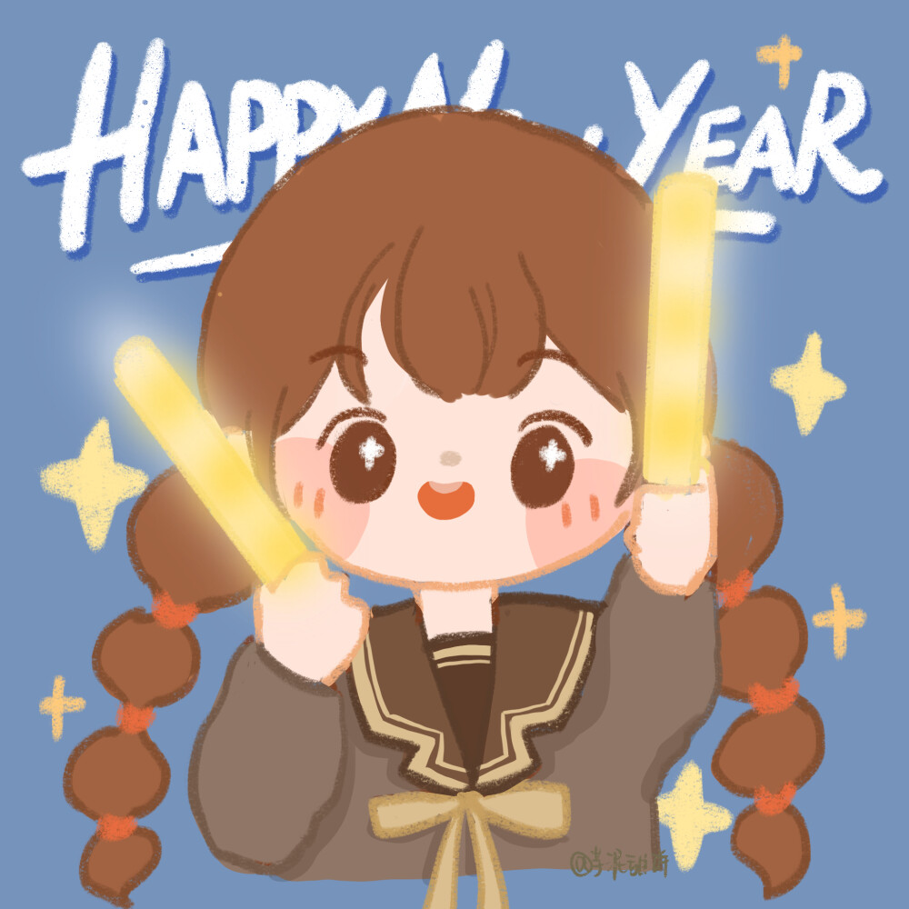 新年手绘头像 08芋泥甜饼
