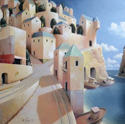 荷兰超现实主义画家Michiel Schrijver说自己是在画纸上“旅游”的人，每一幅画都是他内心停靠过的站点。