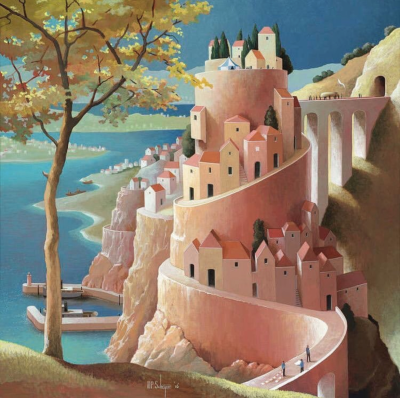 荷兰超现实主义画家Michiel Schrijver说自己是在画纸上“旅游”的人，每一幅画都是他内心停靠过的站点。