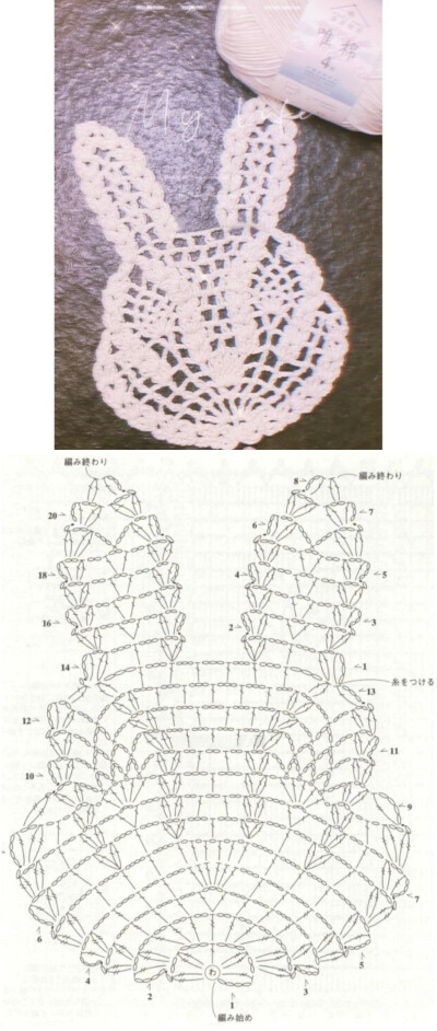 钩针蕾丝兔