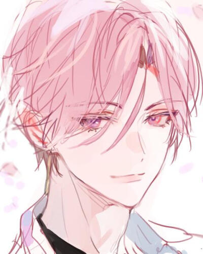粉色
男头