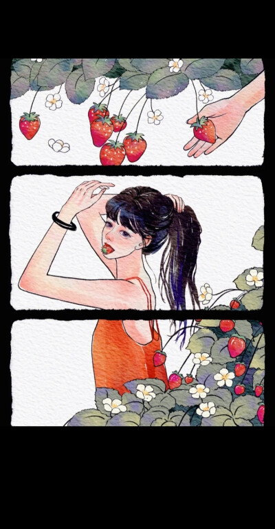 唯美 清新 插画