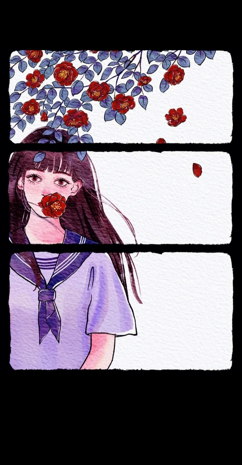 唯美 清新 插画