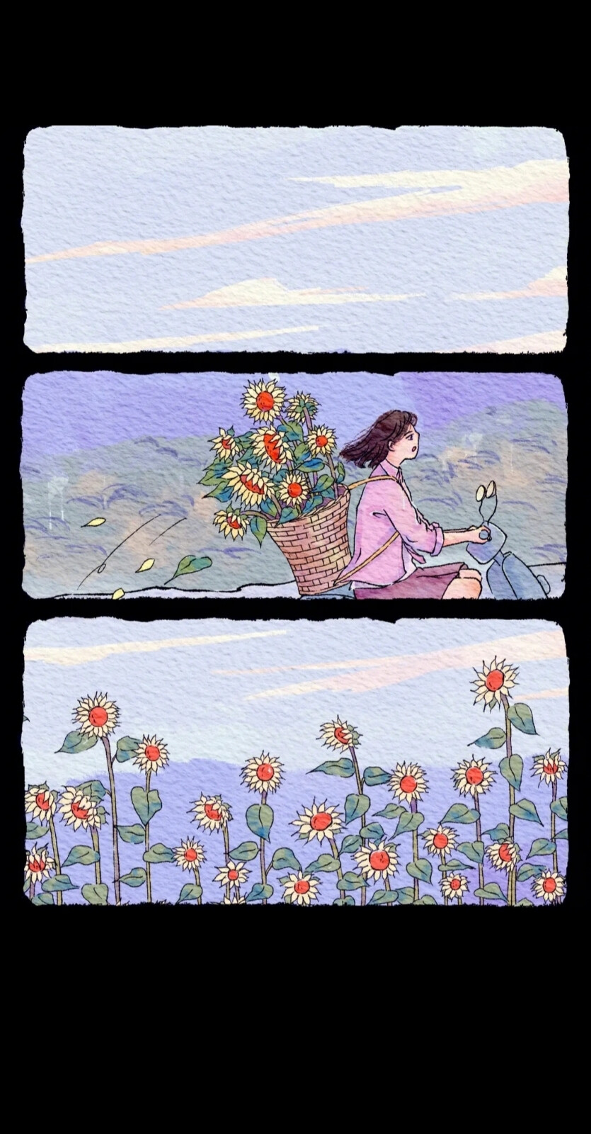 唯美 清新 插画