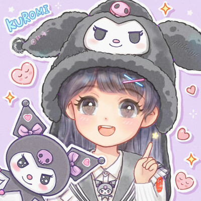 三丽鸥毛绒小帽子，甜蜜可爱闺蜜头像
画师:秋海一