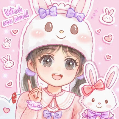 三丽鸥毛绒小帽子，甜蜜可爱闺蜜头像
画师:秋海一