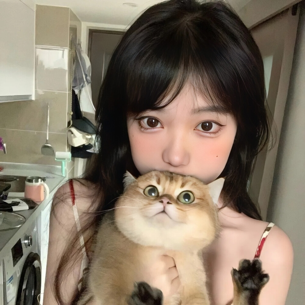 抱猫女头