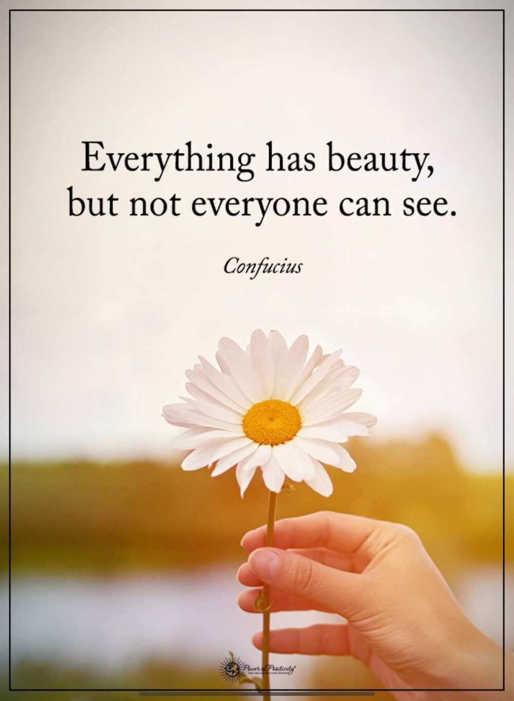 Everything has beauty,
but not everyone can see.