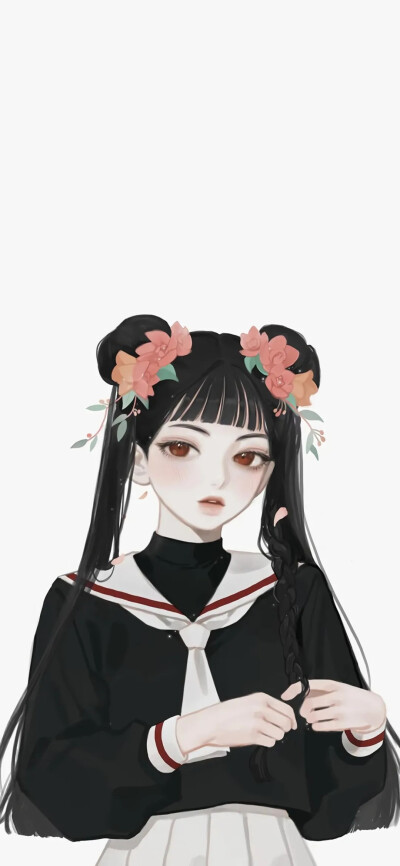 炫酷 插画 少女