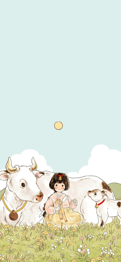 唯美 清新 可爱 插画