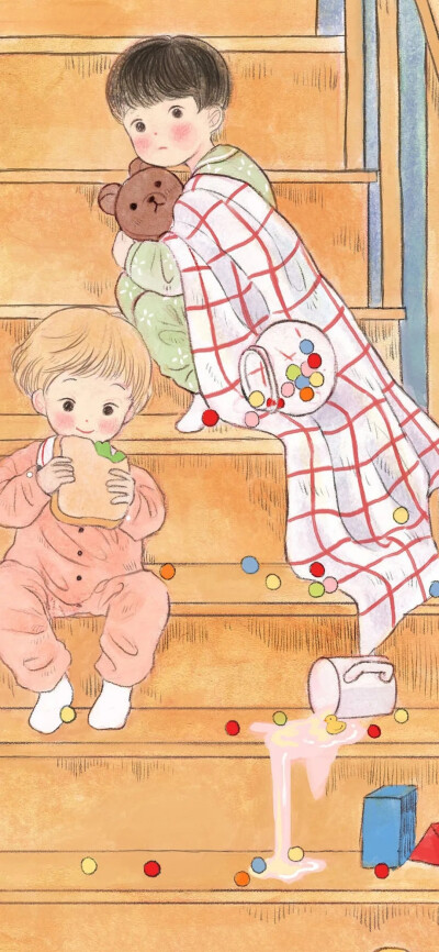 唯美 清新 可爱 插画