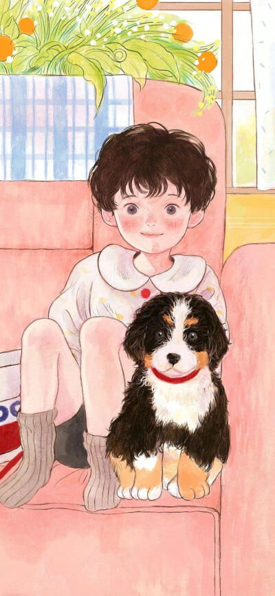 唯美 清新 可爱 插画