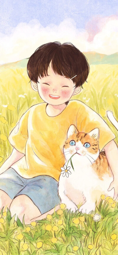 唯美 清新 可爱 插画