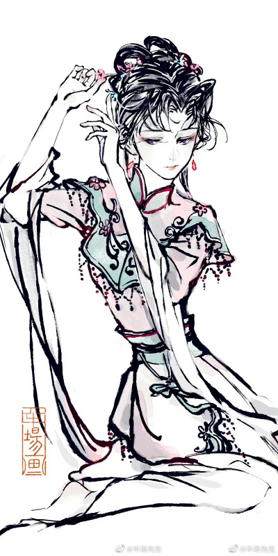 【#画师作品欣赏#】微博画师：半场先生
名侦探柯南#毛利兰#绘画学习[超话]##绘画[超话]##插画[超话]##每日插画推送[超话]# ​​​