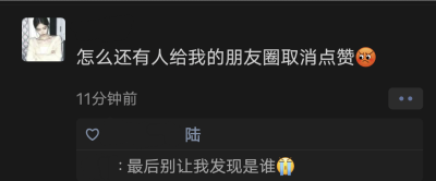 到底是谁取消我朋友圈点赞还被我抓到了啊 哭笑不得了都。