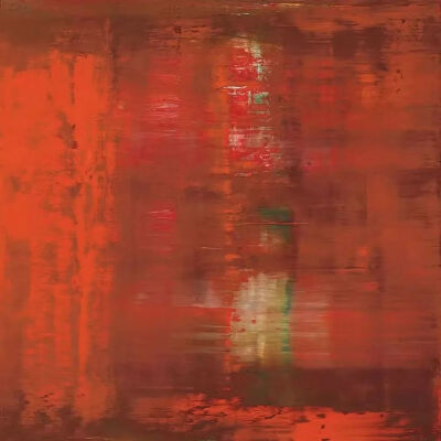 格哈德·里希特《抽象画747-1》，布面油画，200×200cm，1991年
