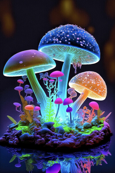 梦幻水晶七彩蘑菇