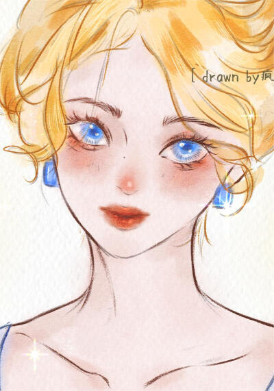 我用的电脑板绘 水粉画风 ，是公主殿下