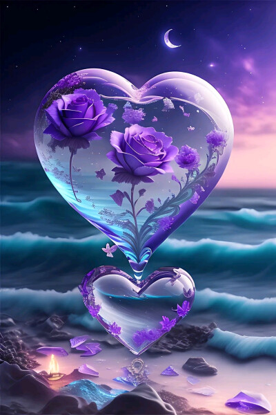 紫色水晶心