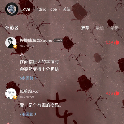 句子 网易云音乐评论