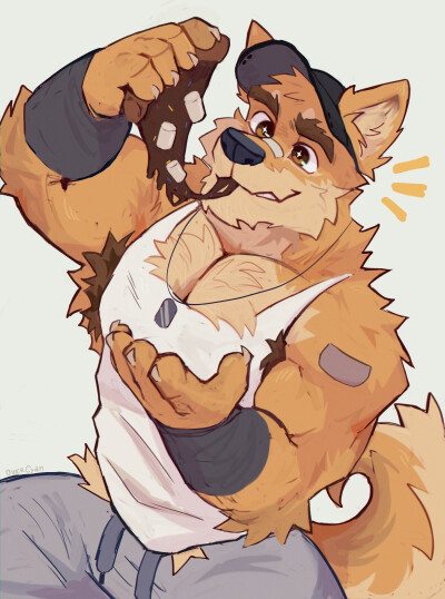 兽人 推荐画师 作者@OverCyan（Twitter）