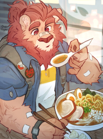 兽人 推荐画师 作者@OverCyan（Twitter）