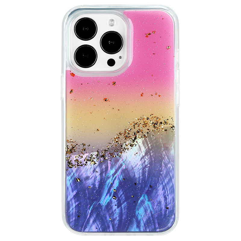 VIETAO日韩夏日炫彩贝壳滴胶手机壳