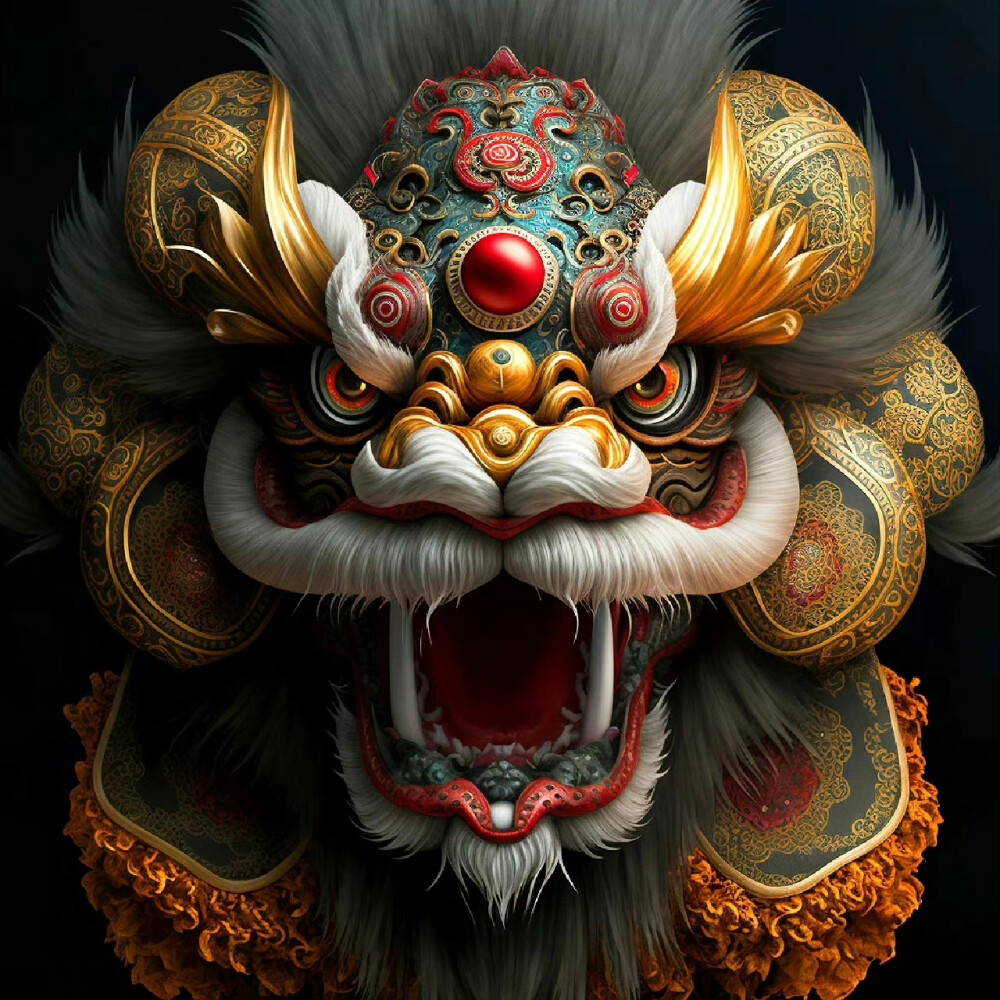 醒狮，古称“瑞狮”，粤语广府话中，“瑞”… - 高清图片，堆糖，美图壁纸兴趣社区