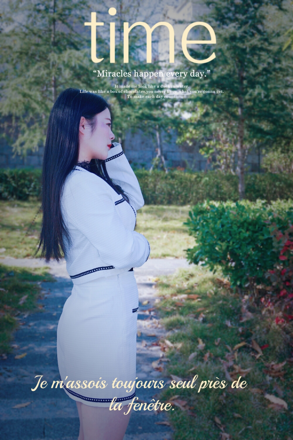 龚曼茹外景拍摄杂志