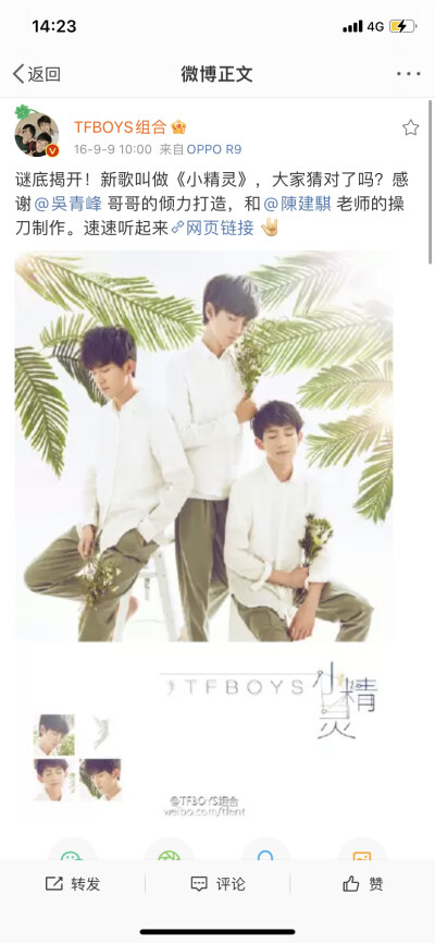 TFBOYS 《我们的时光》
小精灵