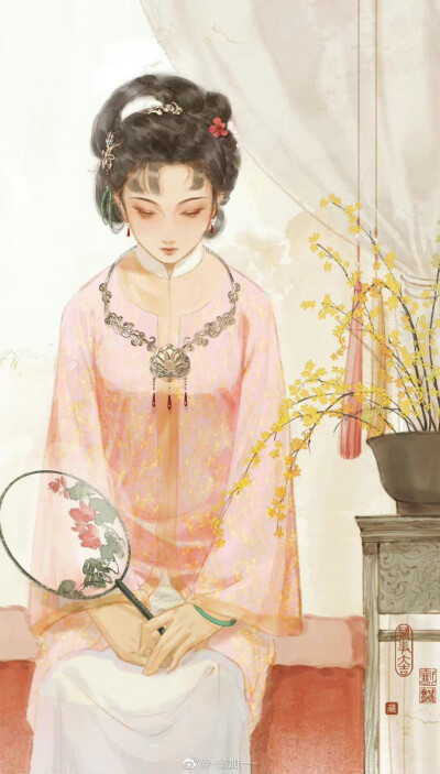 古风美人
画师：-懿加一- ​