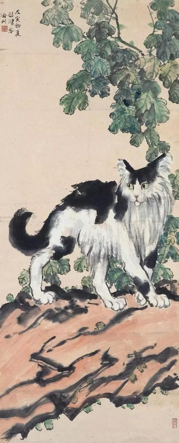 徐悲鸿画的猫咪