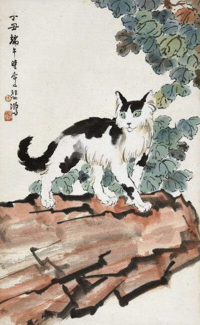 徐悲鸿画的猫咪