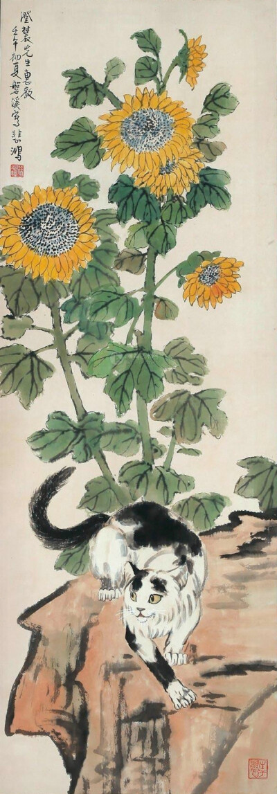 徐悲鸿画的猫咪