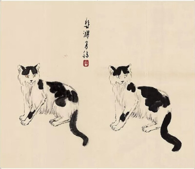 徐悲鸿——画猫教程图