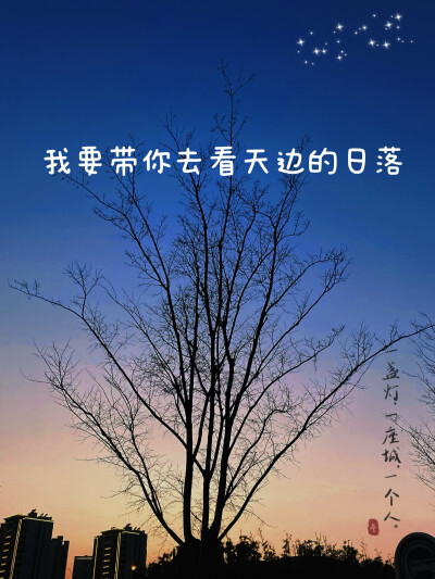 带你一起去看夕阳