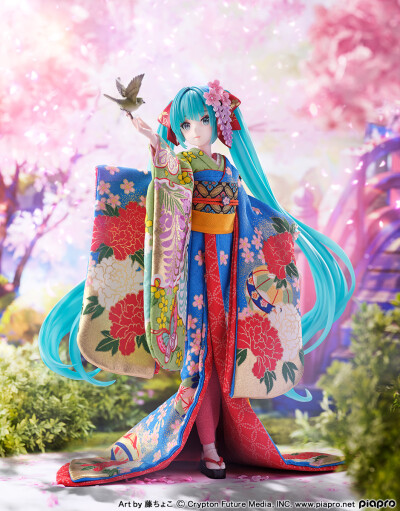 吉徳 × F:NEX「初音ミク-日本人形- 1/4 比例手办」实物图公开
近日发售预定
画师：藤ちょこ