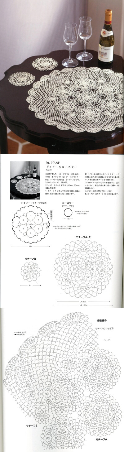 钩针小花片