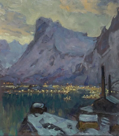 梵高生前唯一的收藏家：安娜·博伯格
瑞典艺术家安娜·博伯格在一次旅行之后，爱上了美丽的北极风景，画了许多挪威北部的极光、冰川。
