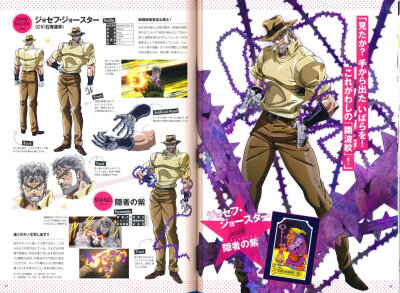 集英社漫画总集编系列「STAND UP GUIDE」
JOJO奇妙冒险-星尘斗士动画人设扫图
