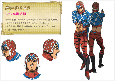 JOJO奇妙冒险-黄金之风
角色and替身人设图