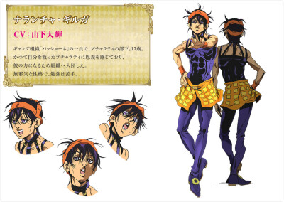 JOJO奇妙冒险-黄金之风
角色and替身人设图